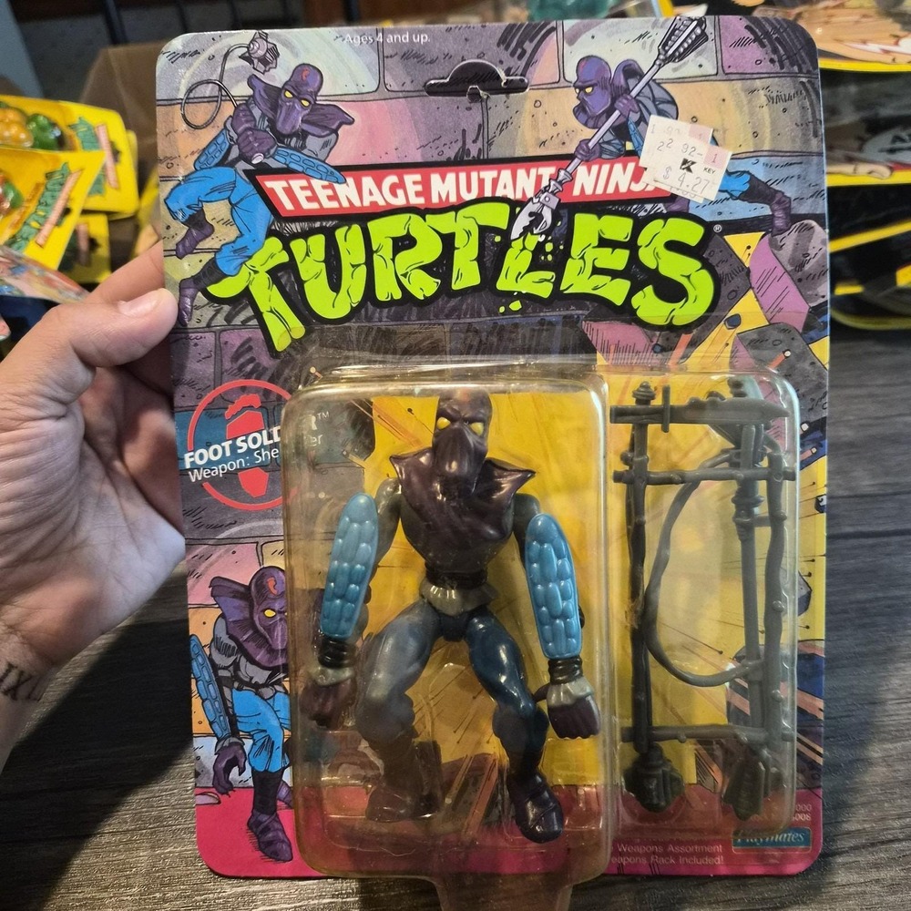 Vintage 1989 TMNT Foot Soldier MOC Sealed Playmates Action Figure Stock #5008
